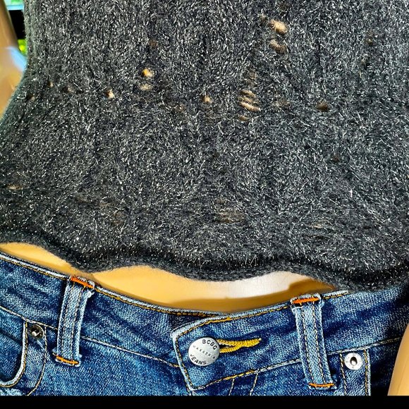 ▪️DVF▪️Gray & Metallic Silver Sweater Knit Tank - Picture 4 of 7